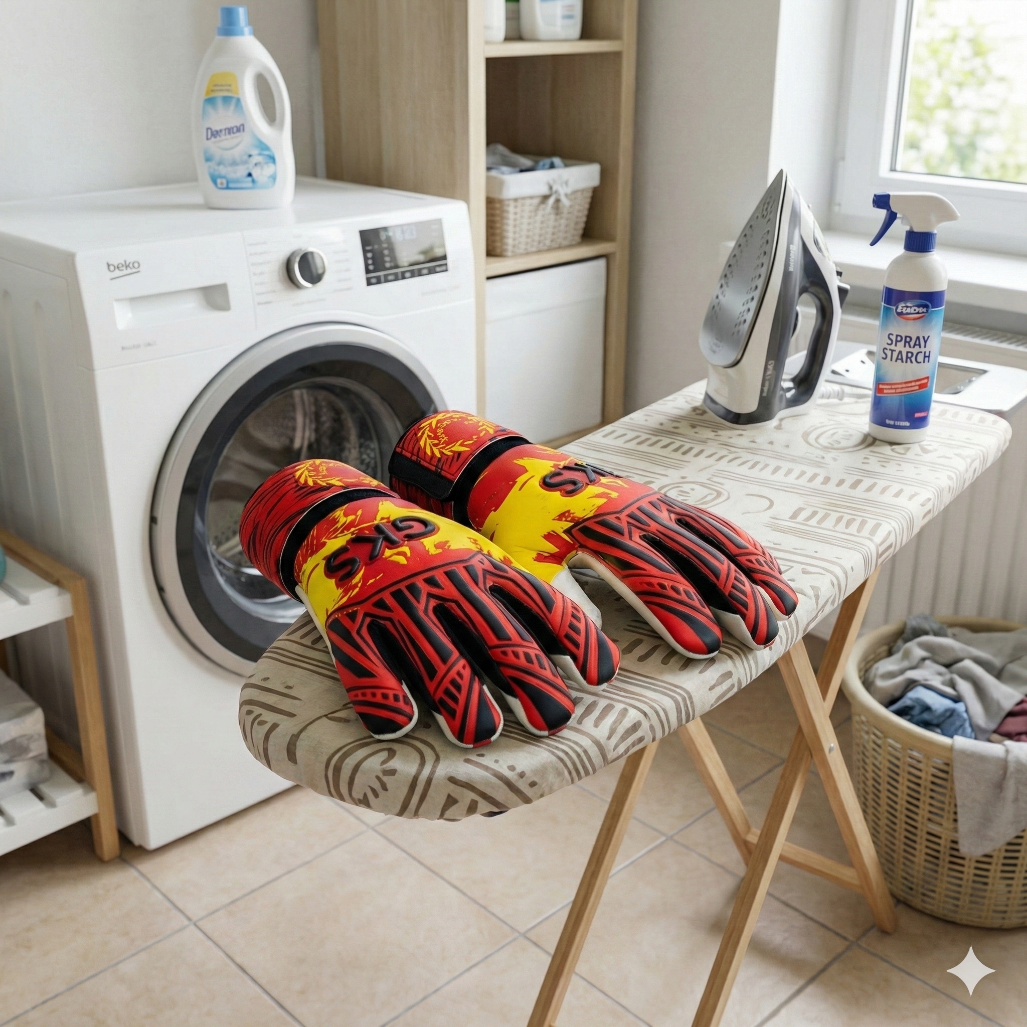 Stop! Doe dit nooit als je je keeperhandschoenen wast.